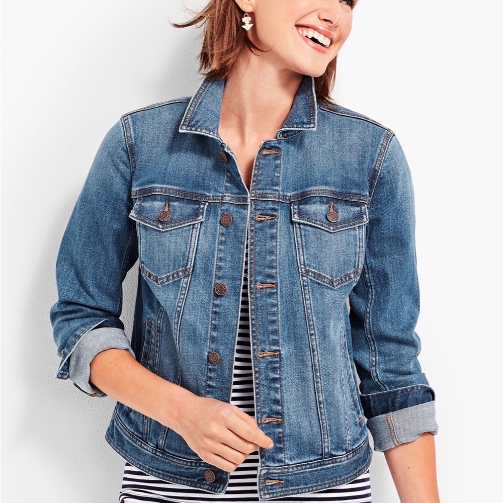 🌸 Spring Ready! Talbots Denim Blue Women's Jacket XL